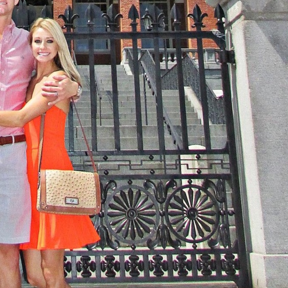 Gianni bini xs bright orange tube top dress